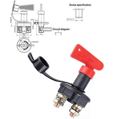 Universal 12V Battery Isolator Switch Cut Off Kill Switch Car Boat Van Truck NEW • £5.95