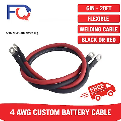 4 AWG Gauge Custom Battery Cable Copper Car Solar Power Wire Inverter RV Welding • $24.47