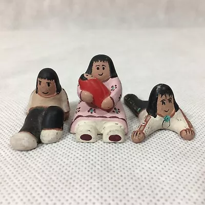 Native American Miniature Figurines Lot Of 3 Storyteller • $9.99