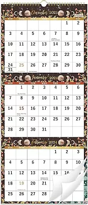 2024 Wall Calendar - 3 Month Display 3-Month One Page Brown • $6.39