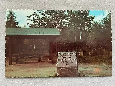 The Equator Stone At Perry Maine Vintage Postcard • $2.99