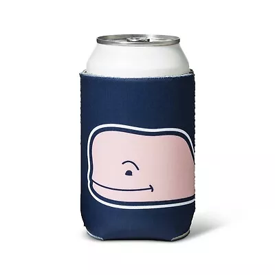 2X Vineyard Vines Target Pink Whale Can Coolers Drink Sleeve Koozie Navy Blue • $17.43