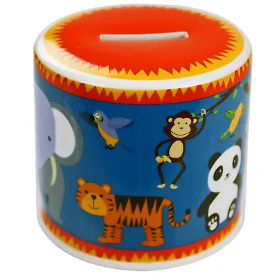 £7.25 • Buy Little Stars Collection Zoo Animals Kids Piggy Bank Blue Moneybox For Children