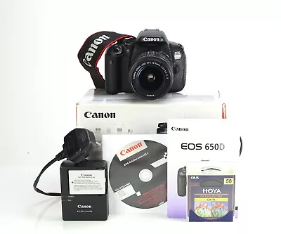 Canon EOS 650D DSLR Camera & Canon EF-S 18-55mm IS II Lens Kit Boxed 4371 Shots • £169.99