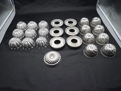 24 Vintage Metal Aluminum Jello Mold Tart Baking Tins 4 Styles 9 Jell-O Brand • $19.99