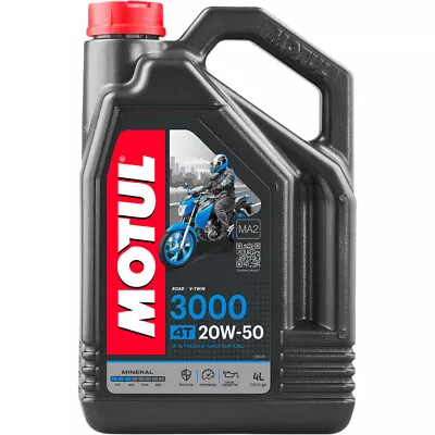 Motul 3000 4T Mineral Based 4-Stroke Motorcycle Motor Oil | 20W-50 | 1 Gallon • $48.50