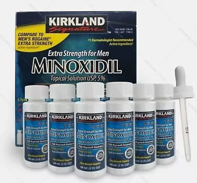 Kirkland Minoxidil 5% Hair/Beard Growth Solution Extra Strength 1-24Month Supply • $9.49