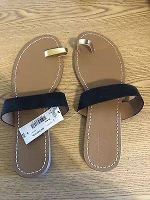 Mixit 10 Women’s Sandals Shoes Black Retail $24 (apt-1049) • $8.96