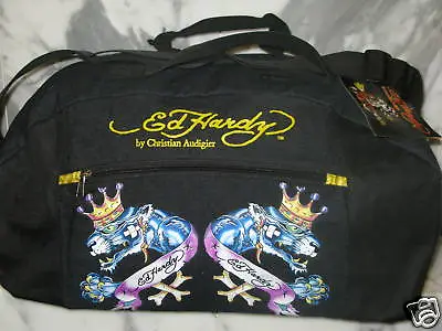 Ed Hardy Double Panther Duffle Bag Christian Audigier 100% AUTHENTIC New • $34.14