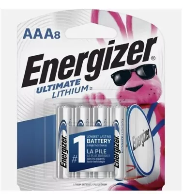 AAA Energizer Ultimate Lithium Batteries 8 Pack • $13.99