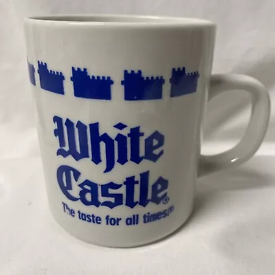 Vintage White Castle Coffee Mug Cup  The Taste For All Times  1990 White & Blue • $12