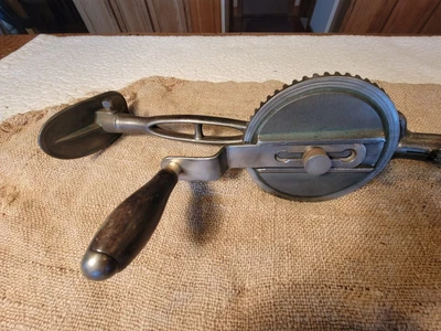 $80 • Buy Antique Millers Falls Hand Drill Bit Brace With Shoulder Breast Plate