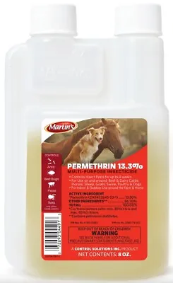 Martins Permethrin 13.3% Livestock Dog Kennel Poultry 8oz Permetherin 13.3% • $15.25