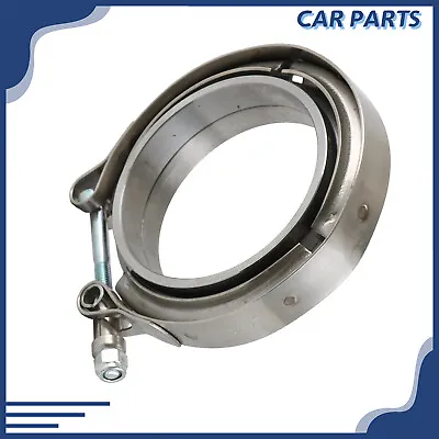 3  INCH 76mm V-Band CLAMP + FLANGES STAINLESS STEEL EXHAUST TURBO HOSE • £13.99