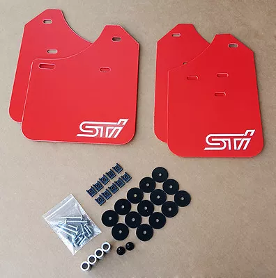 [SR] 02-07 Mud Flaps Set RED W/ Hardware Kit & Custom Vinyl A • $47.95