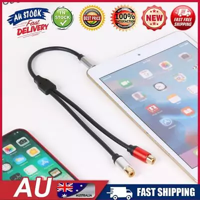 3.5mm Male To 2RCA Female Cable Aux Cable Stereo Output Audio Splitter Adapter O • $9.79