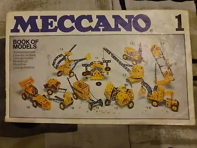 MECCANO Book Of Models - Set 1 - Year 1978  Manual Original • £3.50