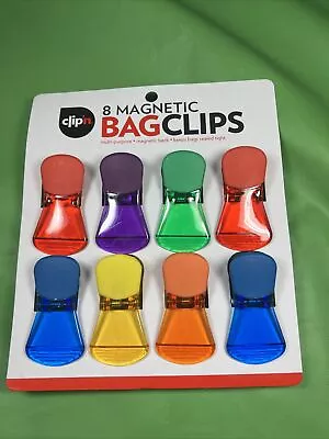 Clip'n 8 Magnetic Bag Clips Multi-Purpose Assorted Colors 3 Inches In Length P5 • $11.70