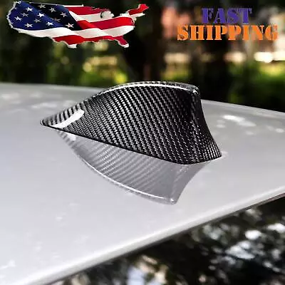 Shark Fin Roof Car Antenna Carbon Fiber Radio FM/AM Antena Radio Universal • $8.89