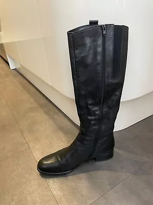 Gabor Brooks Black Leather Boots Size 7 • £20