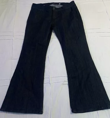 Vigoss Boot Cut Jeans Womens 18 Blue Denim Stretch Mid Rise Dark Wash Plus Size • $19.99