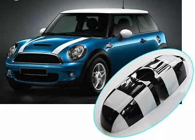 For MINI Cooper F54 F55 F56 F60 14-22 Checkered Rear View Mirror Cover Auto Dim • $33