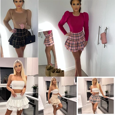£16.85 • Buy Women Mini Skirt Rara Short Frill Dance Gathering Skirts Club Party  High Waist