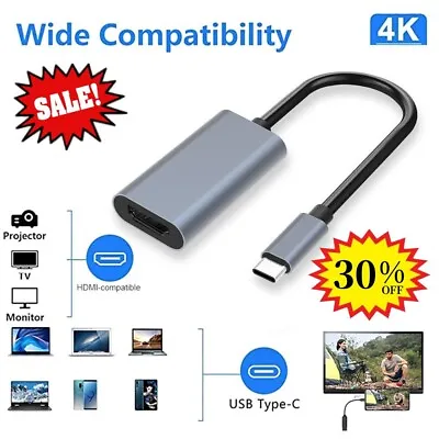 USB-C Type C To HDMI Adapter USB Cable 4K 30HZ For MHL Android Phone Tablet • $3.56