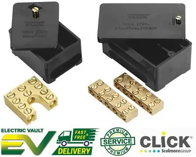 100 Amp Single & Double Pole 5 Way 35mm Henley Block For Meter Tails Connector • £10.15