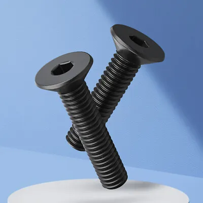 M3 M4 M5 M6 M8 M10 Countersunk Nut Bolt Washer Black Screws Allen Hex Socket • £1.98