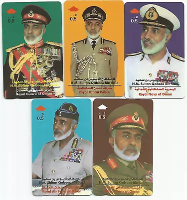 Oman Complete  Set Phone Cards Mint Sultan Qaboos In Army With Folder  See Scan • $140