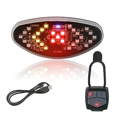 $18.95 • Buy Bicycle Taillight With Turn Signals - Wireless Remote Control - Usb Rechargeable