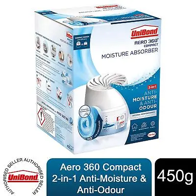 UniBond AERO 360 Compact Moisture Absorber Dehumidifier W/ Refill Tab 450g • £16.99