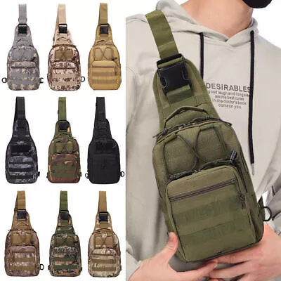 Tactical Molle Sling Backpack Bag Military Shoulder Bag Pack EDC Crossbody Bag • $9.99