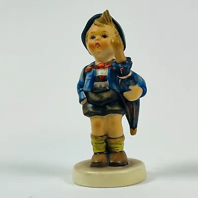 Vintage Hummel Goebel Home From Market Figurine Boy With Umbrella & Pig TMK4 • $24.99