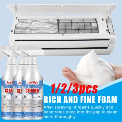 $19.99 • Buy 3x Air Conditioner Foaming Cleaner Air Con Coil Foam Cleaning Sprays Household