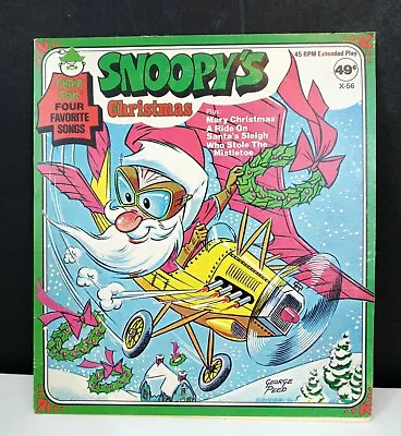 Vintage Snoopy's Christmas 45 Record X56 Peter Pan Records Untested + Bonus • $9.50