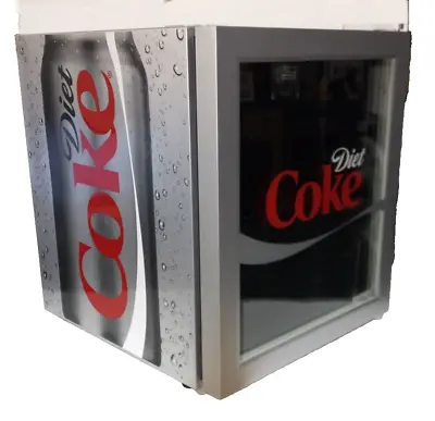 Husky Diet Coke Drinks Table Top 48L Mini Fridge Drinks Chiller W/ Glass Door • £119.99