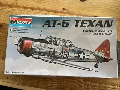 1/48 Scale Monogram Texan AT-6 Airplane 1983 Model Kit #5306 SEALED PARTS🌟 • $8