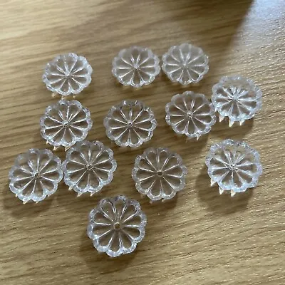 12 Large Glass Rosette Flower Chandelier Spares Parts - 25mm • £14.99