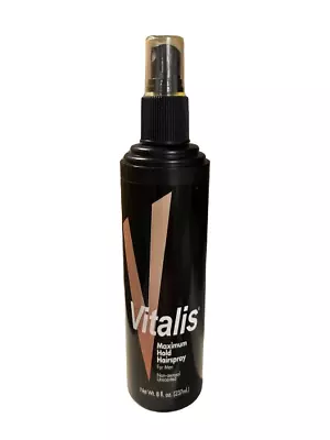 Vitalis Hairspray For Men Non-Aerosol Unscented Maximum Hold 8oz FADED - READ • $64.95