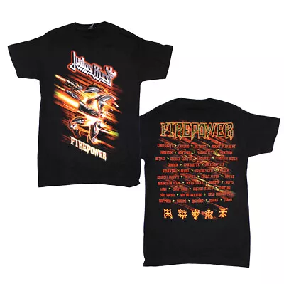 Judas Priest Fire Power Retro Vintage Music Tour T Shirt Black Gift For Fans Mus • $22.99