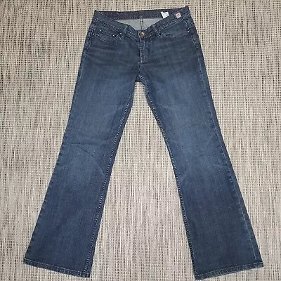 X2 Denim Laboratory Jeans Womens Size 4  Blue Low Rise Flare Leg W10 (28×30) • $17