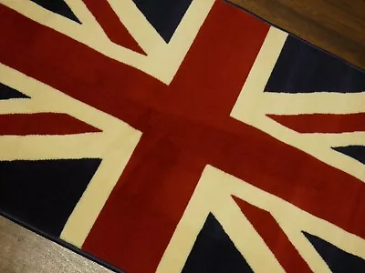 Top Quality Rugs 80x150cm Approx 5x3ft Woven Rug-mat Union Jack Design R/w/b • £19.99