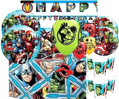 Avengers DC Comic Birthday Party Tableware Decorations Balloons Supplies DC Boys • £4.20