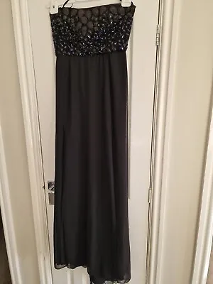 Needle And Thread Black Embellished Evening/Prom Dress. Size 14 • £120