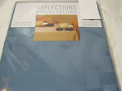 Bardwil Linens Reflections Microfiber Tablecloth Stone Blue  52 X70  NIP  • $18.98