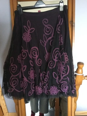 £0.99 • Buy Beautiful Skirt. Double Layer Of Net With Purple Lining Under.