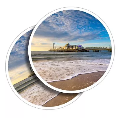 £3.49 • Buy 2x Vinyl Stickers Bournemouth Beach Sunset England UK #50363