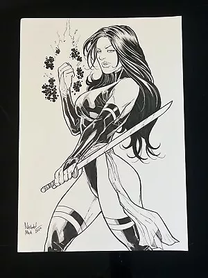 Psylocke X-Men (12 X17 ) Original Art Ed Benes Comic Pinup By Natanael Maia • $75